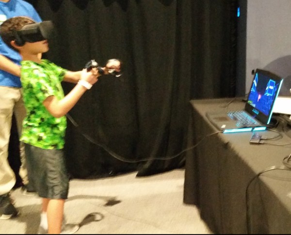 Boy playing ELLE VR